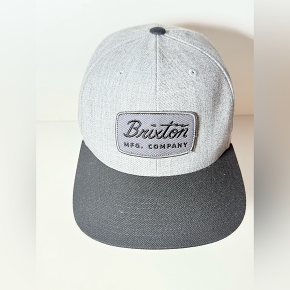 Brixton Light Gray and Black Logo Cap - Picture 2 of 6